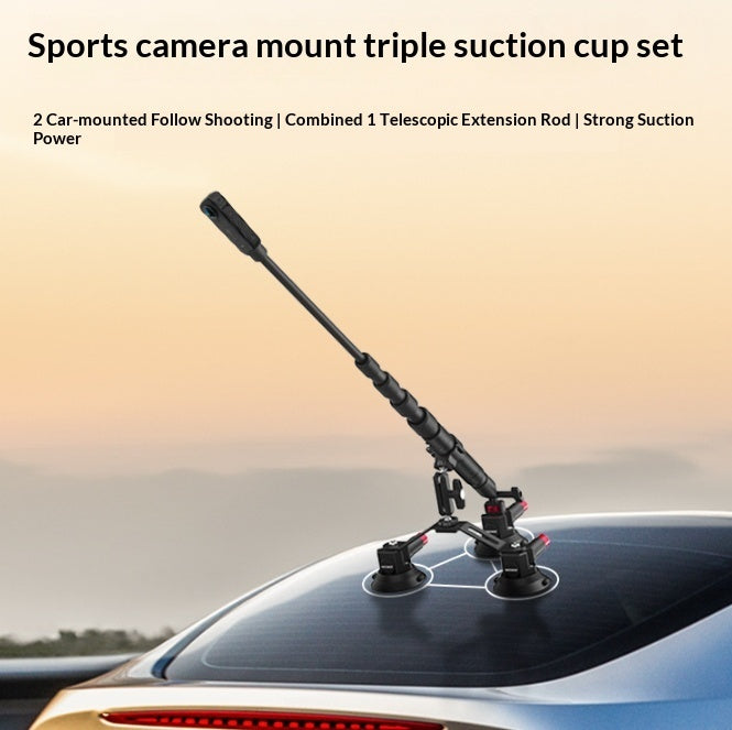 AUREVIAN POV Action Camera Extension Pole With Suction Cup Kit