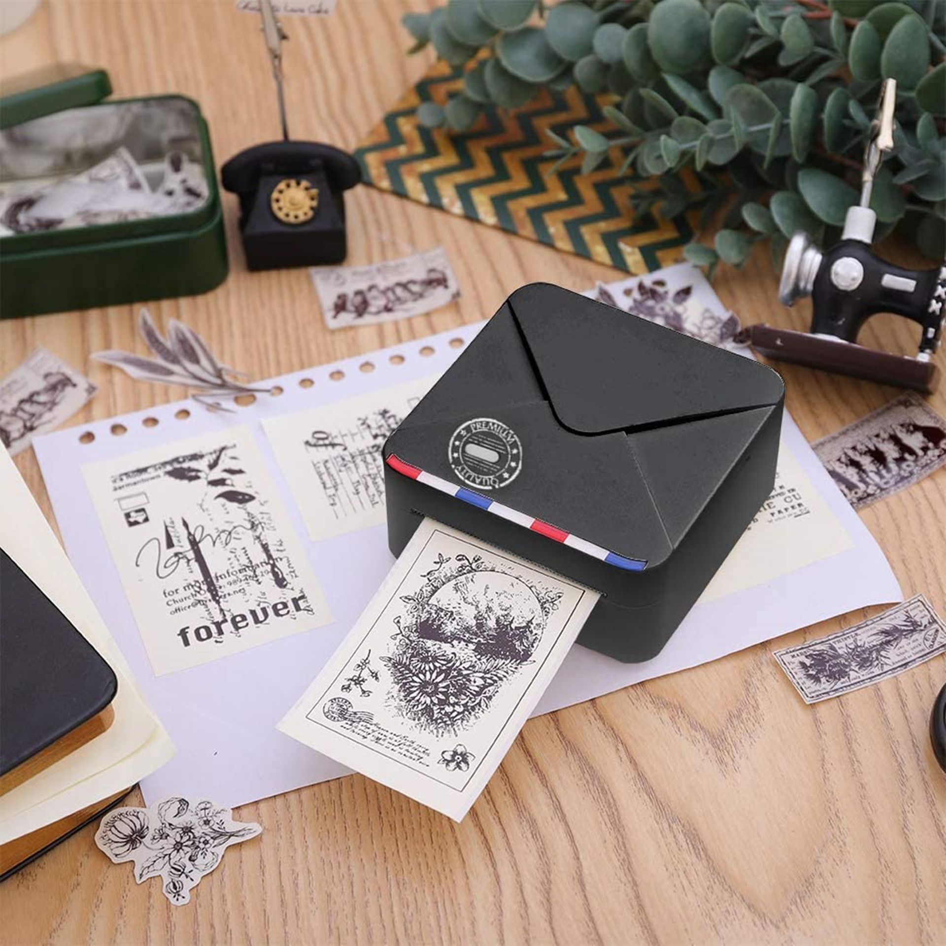AUREVIAN Pocket Small Mini Bluetooth Handheld Portable Thermal Printer