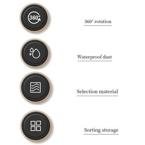 AUREVIAN 360  Rotating Makeup Brush Holder Storage Box Desktop Cosmetic Organizer W  Lid