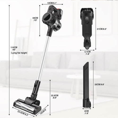 AUREVIAN 12VBlack Cordless Vacuum Cleaner