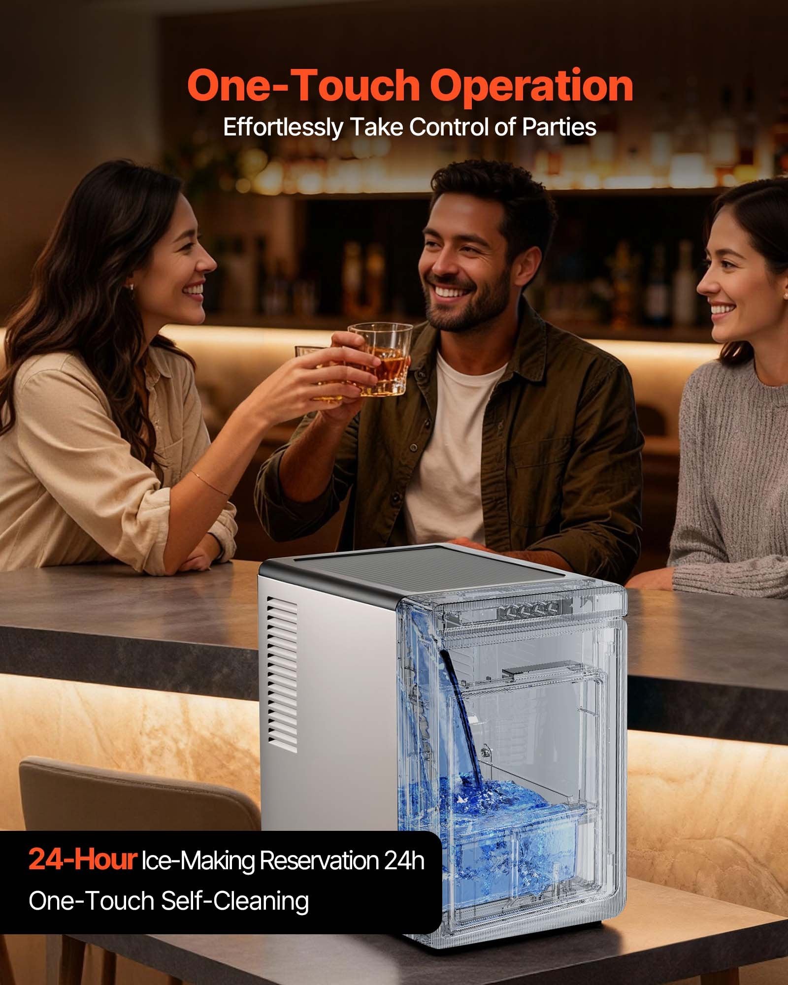 AUREVIAN Portable Mini Ice Maker Machine