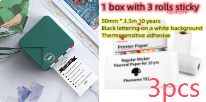 AUREVIAN Pocket Small Mini Bluetooth Handheld Portable Thermal Printer