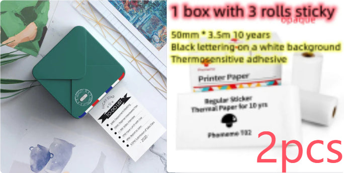 AUREVIAN Pocket Small Mini Bluetooth Handheld Portable Thermal Printer