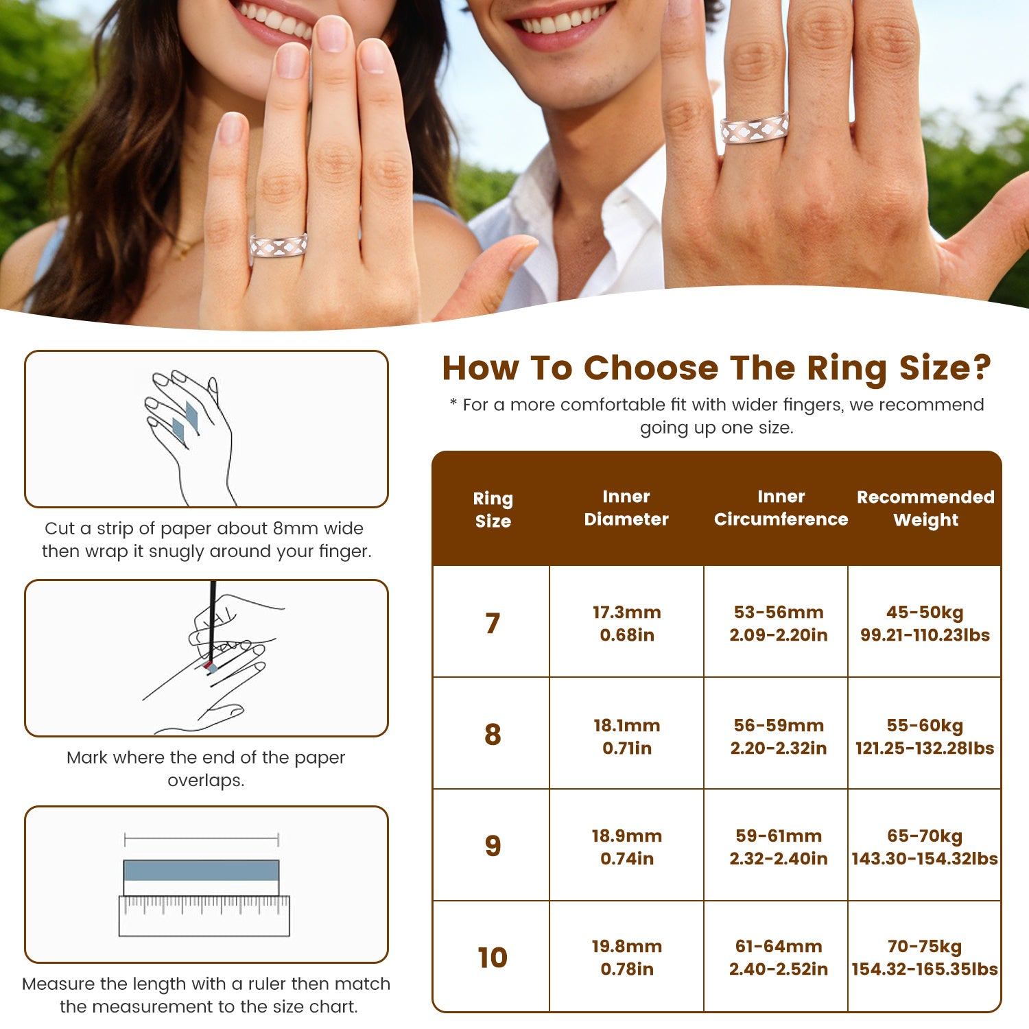 AUREVIAN Smart Ring Health Tracker Fitness Sleep Stress HRV Tracker With Charging Case Magnetic Charging Cable For Women & Men Compatible With IOS & Android 7-Day Battery Life Size 7 Size 8 Size9 Size10