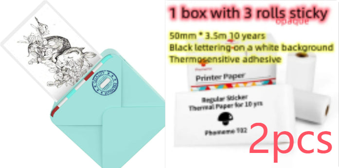 AUREVIAN Pocket Small Mini Bluetooth Handheld Portable Thermal Printer