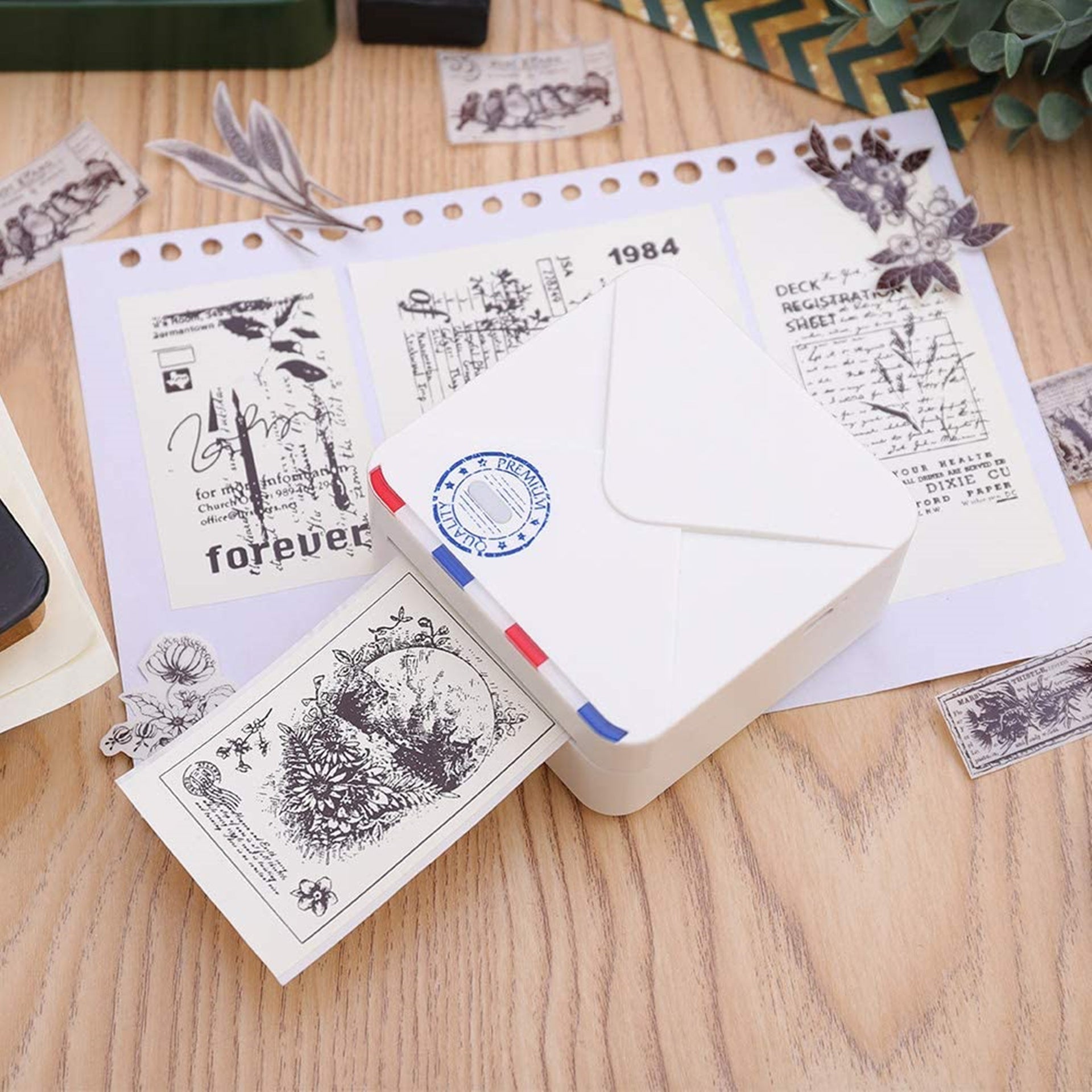 AUREVIAN Pocket Small Mini Bluetooth Handheld Portable Thermal Printer