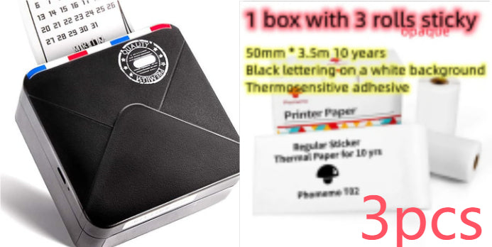 AUREVIAN Pocket Small Mini Bluetooth Handheld Portable Thermal Printer